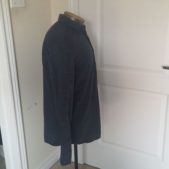 Koton Men Slim Fit Button Down Casual Shirt XL Blue - Picture 5 of 16